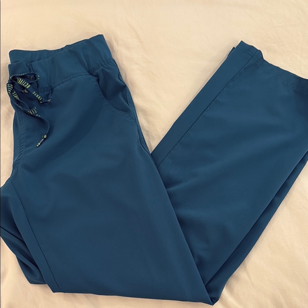Women's Med Couture Caribbean Blue Scrub pants